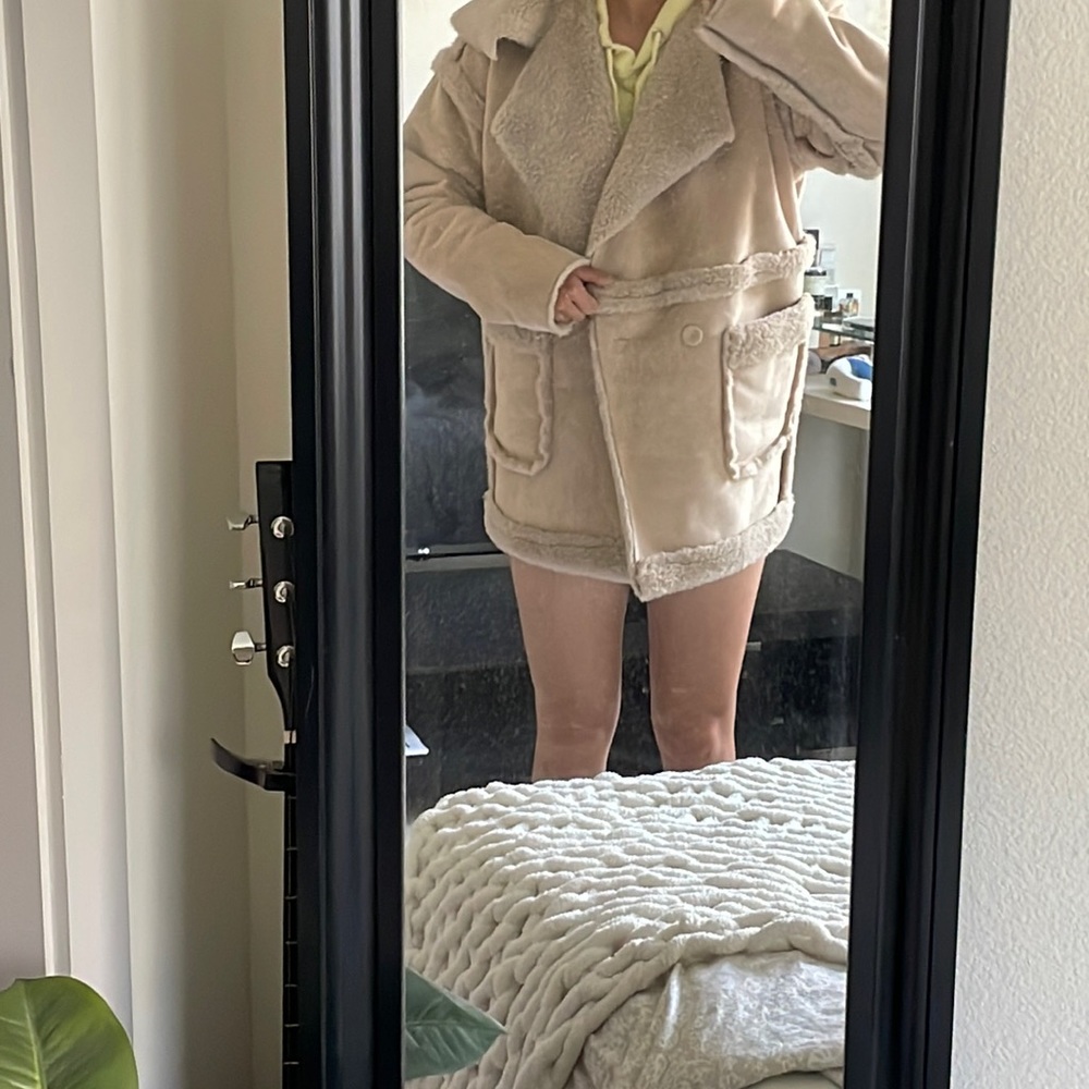 Puffy fur jacket